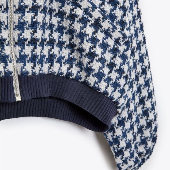 Zara Co-Ord Set Textured Bomber Shorts New - Picture 2 of 12